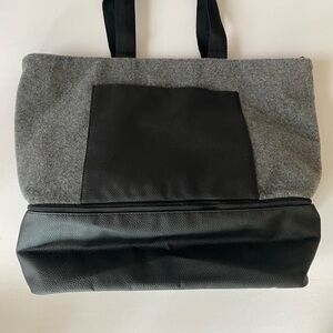 Gray and Black Weekender Bag